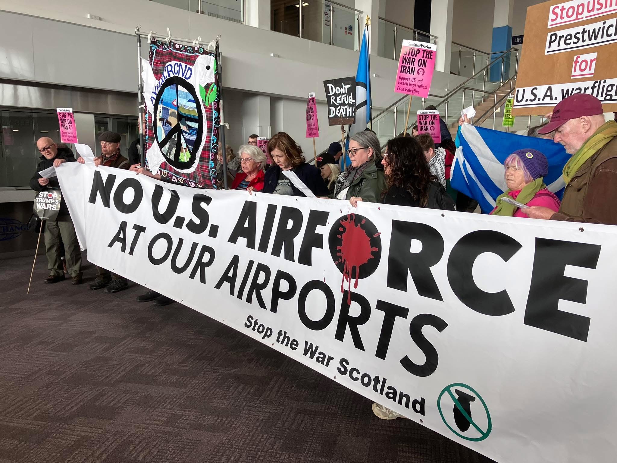 Banner at Prestwick Airport